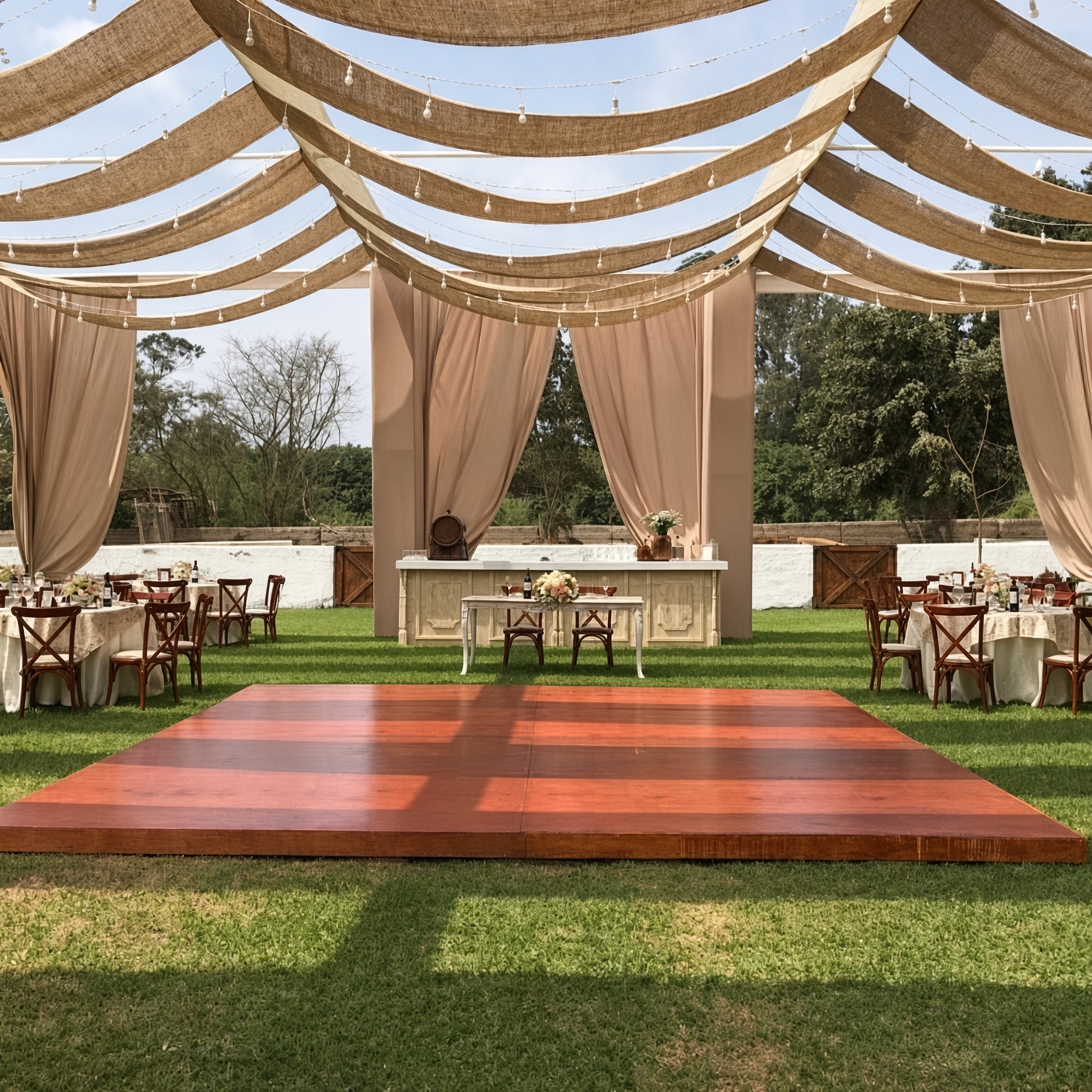 Decoración de boda romántica